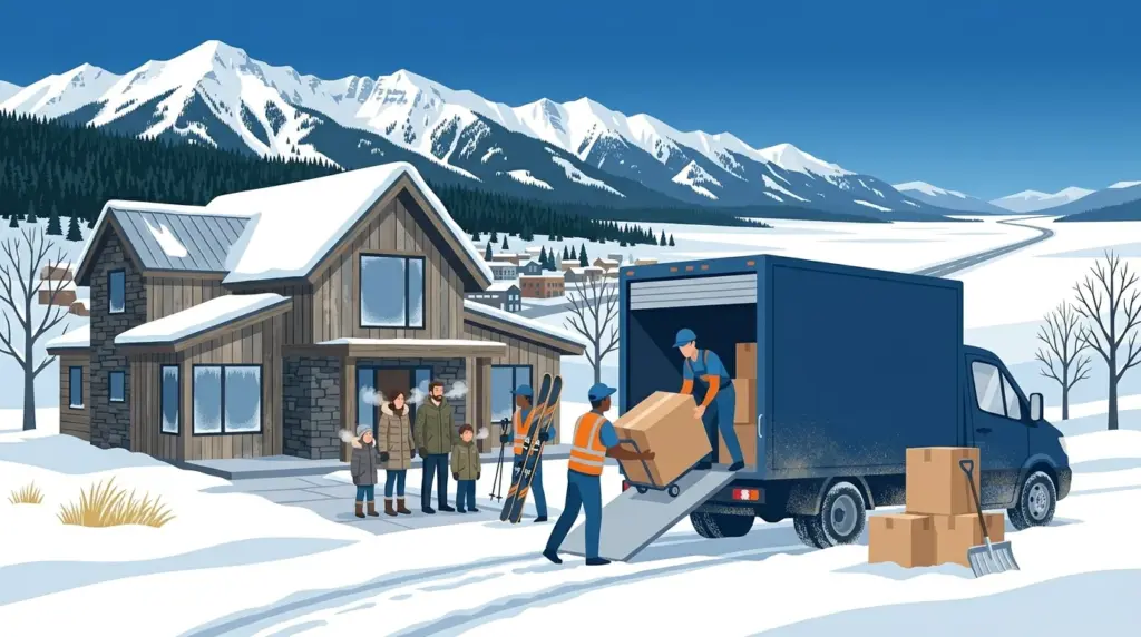 Illustrated guide to moving to Bozeman, showing housing, neighbourhoods, costs and arrival