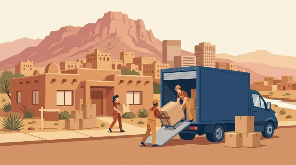 Illustrated guide to moving to El Paso, showing housing, neighbourhoods, costs and arrival