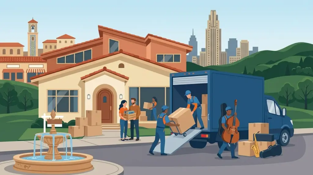 Illustrated guide to moving to Kansas City, showing housing, neighbourhoods, costs and arrival