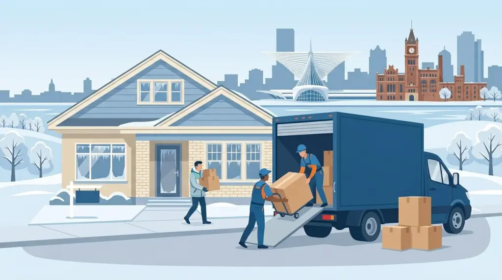 Illustrated guide to moving to Milwaukee, showing housing, neighbourhoods, costs and arrival