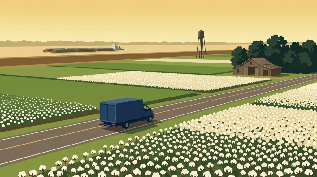 Illustrated guide to moving to Mississippi, showing housing, neighbourhoods, costs and arrival