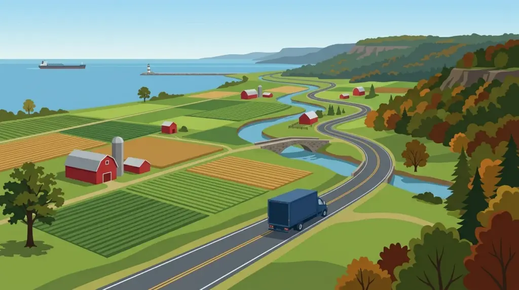Illustrated guide to moving to Ohio, showing housing, neighbourhoods, costs and arrival
