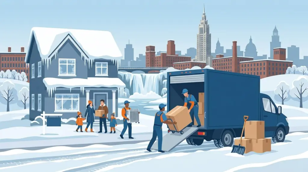 Illustrated guide to moving to Rochester, NY, showing housing, neighbourhoods, costs and arrival