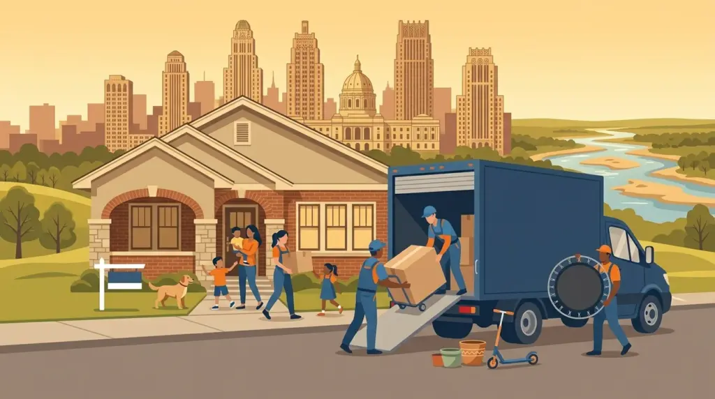 Illustrated guide to moving to Tulsa, showing housing, neighbourhoods, costs and arrival