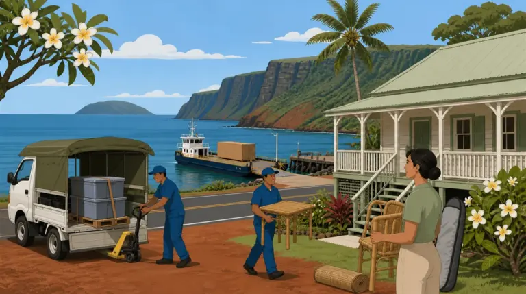 Illustrated guide to moving to Molokai / Lanai, HI, showing housing, neighbourhoods, costs and arrival