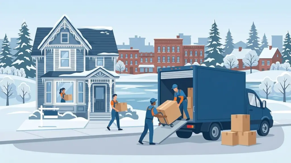 Illustrated guide to moving to Bangor, ME, showing housing, neighbourhoods, costs and arrival