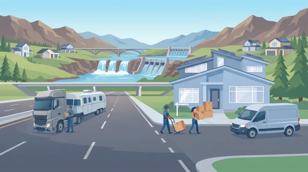 Illustrated guide to moving to Great Falls, MT, showing housing, neighbourhoods, costs and arrival