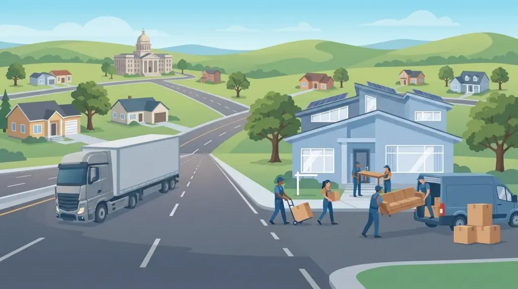 Illustrated guide to moving to Springfield, MO, showing housing, neighbourhoods, costs and arrival