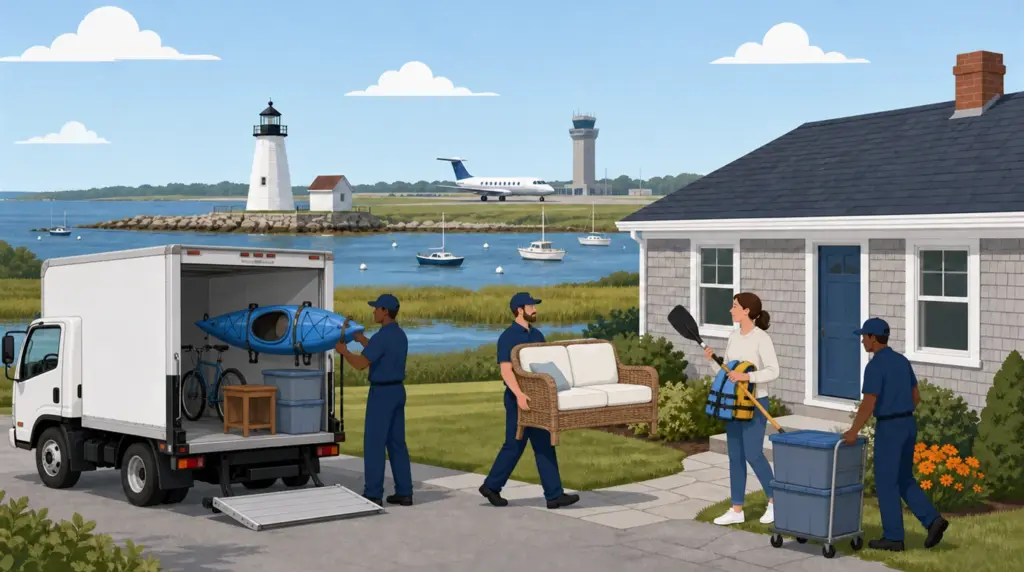Illustrated guide to moving to Warwick, RI, showing housing, neighbourhoods, costs and arrival