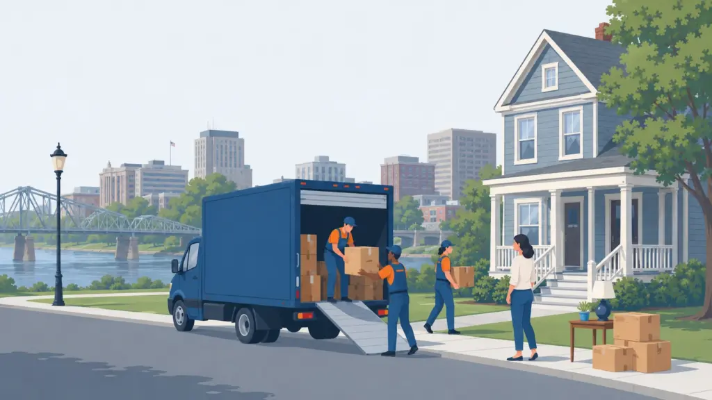Illustrated guide to moving to Fort Smith, AR, showing housing, neighbourhoods, costs and arrival